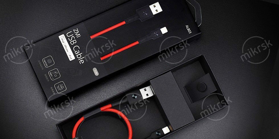Кабель USB/Lightning Xiaomi ZMI MFi 100 см AL803 (Красный)