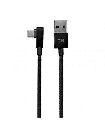 Кабель ZMI USB-С - Type-C 150cm Г-образный (AL755) Черный