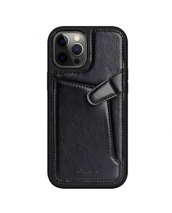Бампер iPhone 12/12 Pro Nillkin Aoge Leather Case Эко-Кожа Черный