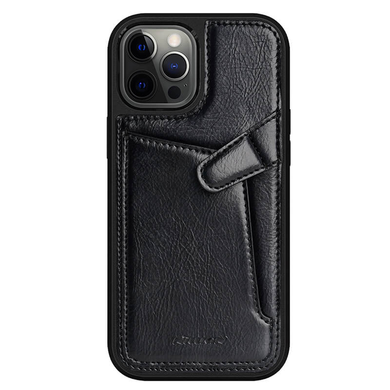 Бампер iPhone 12/12 Pro Nillkin Aoge Leather Case Эко-Кожа Черный