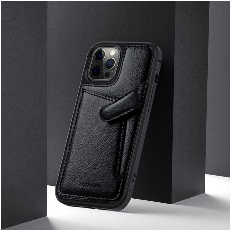 Бампер iPhone 12/12 Pro Nillkin Aoge Leather Case Эко-Кожа Черный