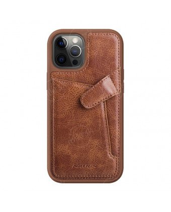 Бампер iPhone 12/12 Pro Nillkin Aoge Leather Case Эко-Кожа Коричневый