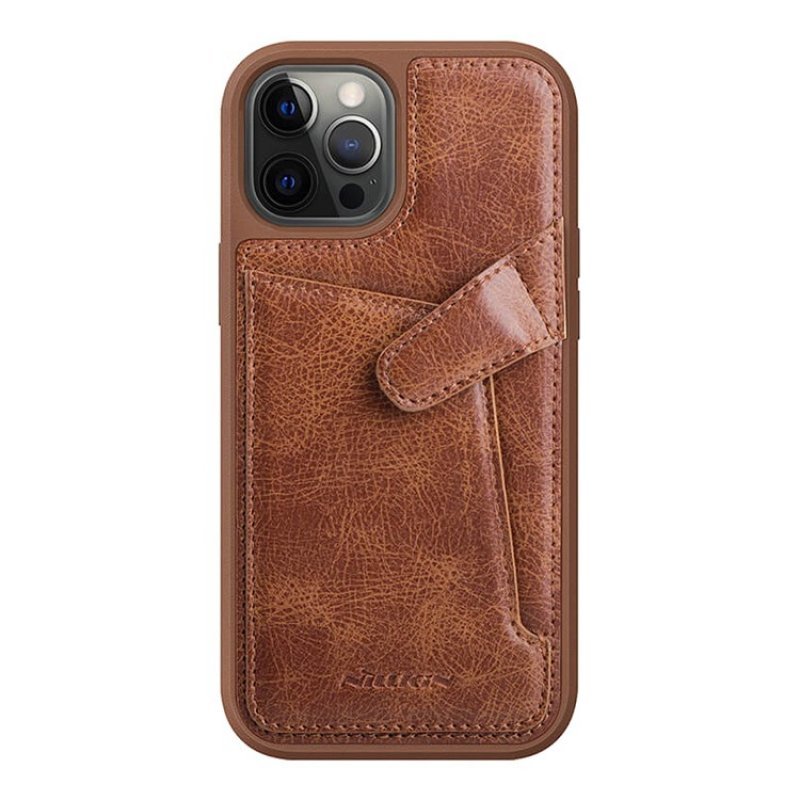 Бампер iPhone 12/12 Pro Nillkin Aoge Leather Case Эко-Кожа Коричневый