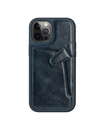Бампер iPhone 12/12 Pro Nillkin Aoge Leather Case Эко-Кожа Синий