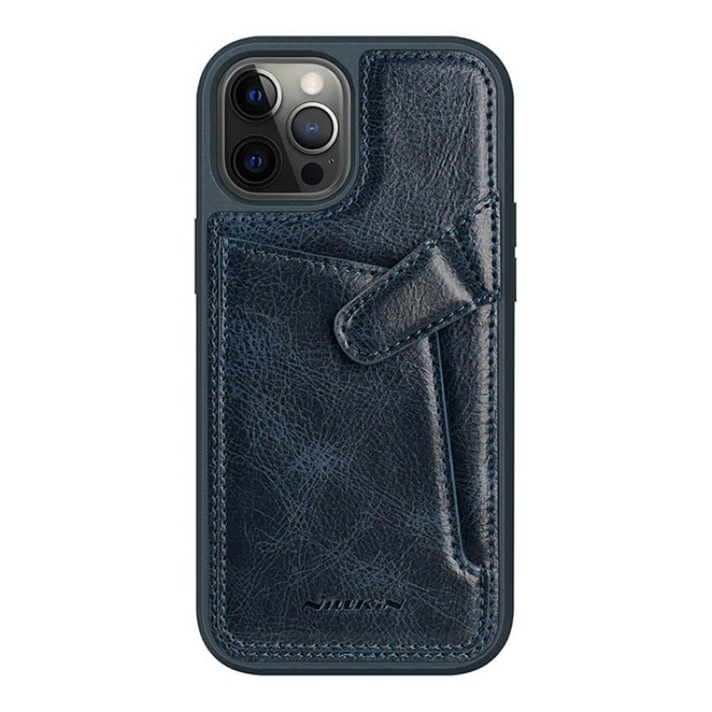 Бампер iPhone 12/12 Pro Nillkin Aoge Leather Case Эко-Кожа Синий