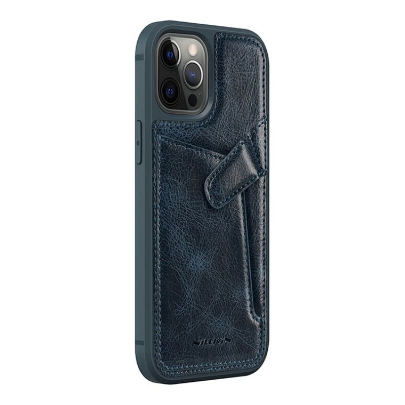 Бампер iPhone 12/12 Pro Nillkin Aoge Leather Case Эко-Кожа Синий