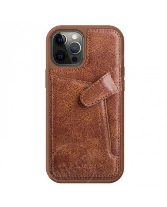 Бампер iPhone 12 Pro Max Nillkin Aoge Leather Case Эко-Кожа Коричневый