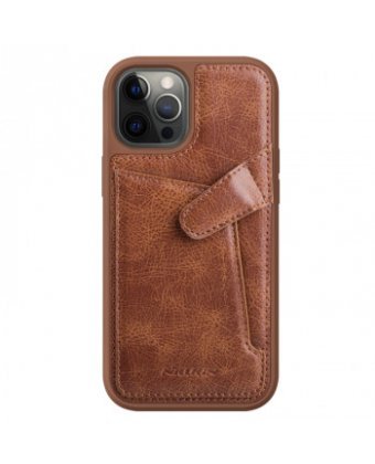 Бампер iPhone 12 Pro Max Nillkin Aoge Leather Case Эко-Кожа Коричневый