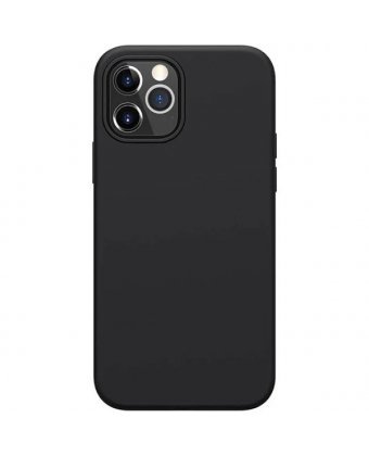 Бампер iPhone 12 Pro Max Nillkin Flex Pure Case с Микрофиброй Черный