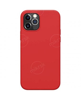Бампер iPhone 12 Pro Max Nillkin Flex Pure Case с Микрофиброй Красный