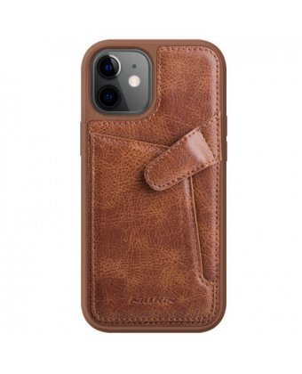 Бампер iPhone 12 mini Nillkin Aoge Leather Case Эко-Кожа Коричневый