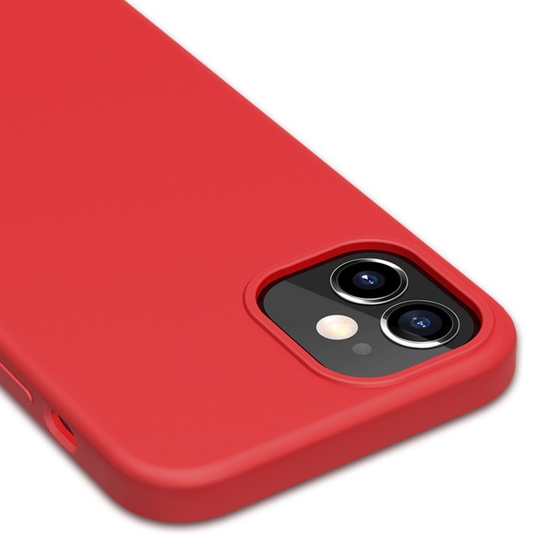 Бампер iPhone 12 mini Nillkin Flex Pure Case Pro Силикон с Микрофиброй Красный