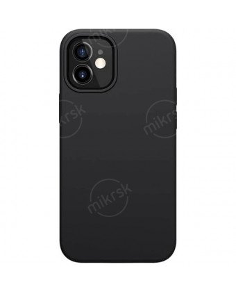 Бампер iPhone 12 mini Nillkin Flex Pure Case Силикон с Микрофиброй Черный