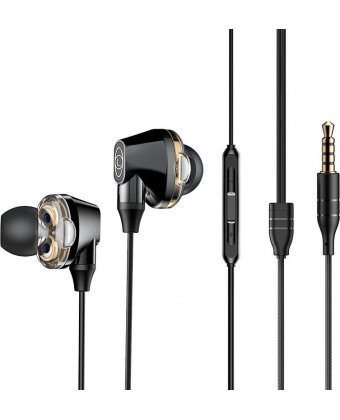 Проводные наушники Baseus Encok H10 Dual Dumatic Черный