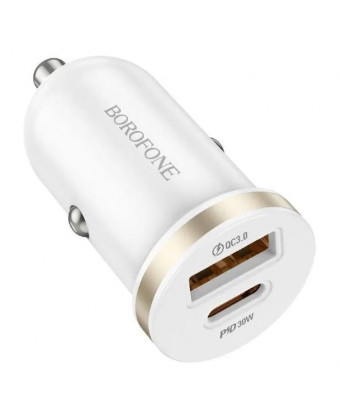 АЗУ BOROFONE BZ22, PD30W+QC3.0+кабель Type-C/Lightning, Белый АЗУ BOROFONE BZ22, PD30W+QC3.0+кабель Type-C/Lightning, Белый