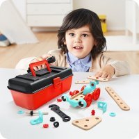 Набор для игры в песке Tebaoer Variety Disassembly Nut Toolbox Toy Red 1 Box
