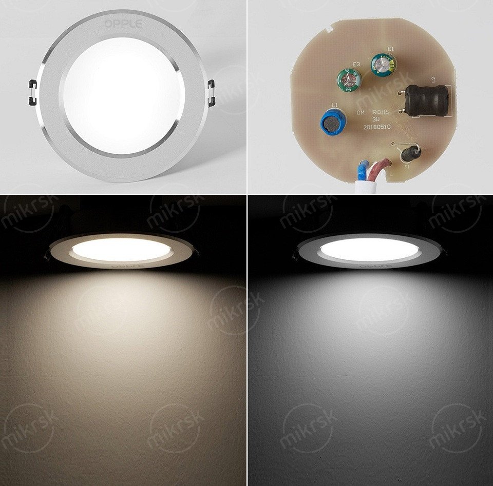 Потолочный светильник OPPLE 3W LED Downlight конструкция