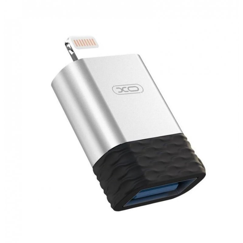 Адаптер XO NB186 OTG (Lightning-USB/Data), Серебро
