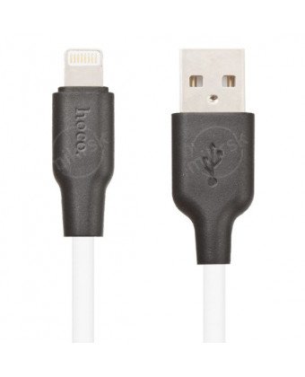 Кабель USB Hoco X21 PLUS Apple, Силикон, Белый