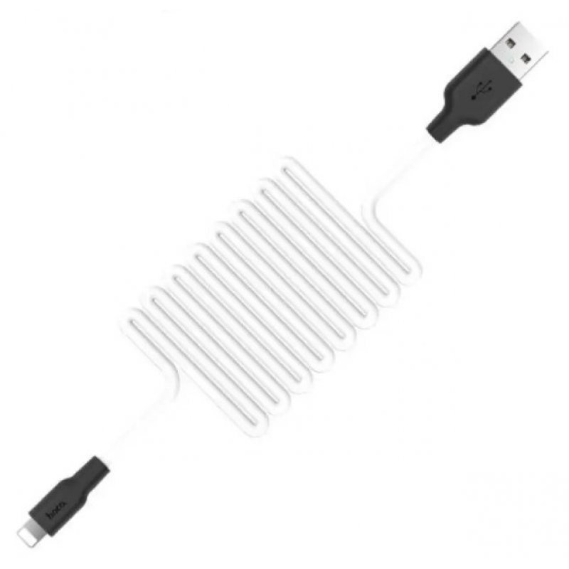 Кабель USB Hoco X21 PLUS Apple, Силикон, Белый