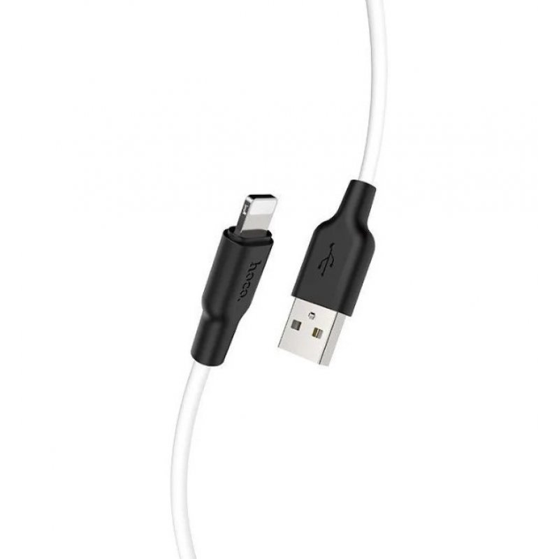 Кабель USB Hoco X21 PLUS Apple, Силикон, Белый
