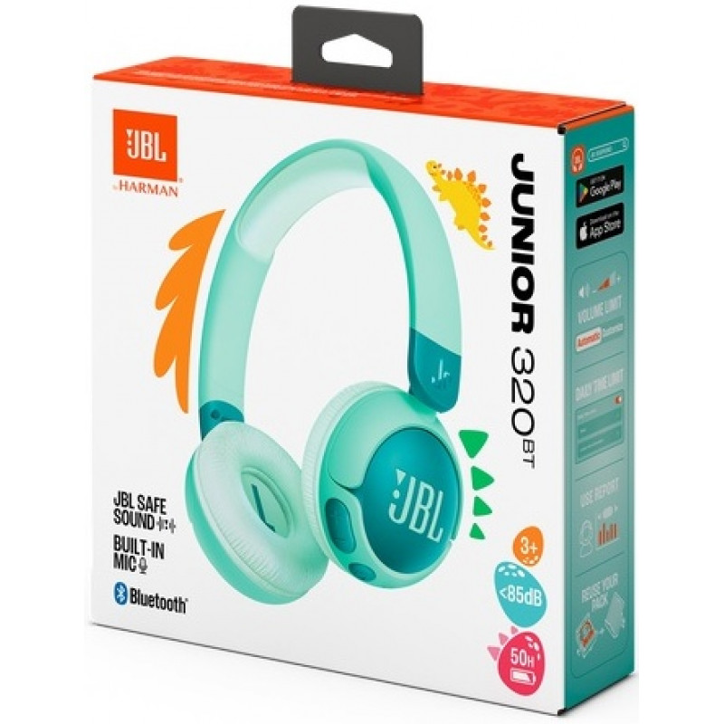 Беспроводные наушники JBL JUNIOR 320BT (Зеленый)