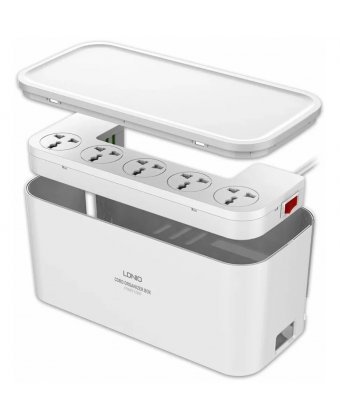 Сетевой фильтр LDNIO 5 розеток + 3 USB 3.4A SN5309 LDNIO+Органайзер для проводов, Белый Сетевой фильтр LDNIO 5 розеток + 3 USB 3.4A SN5309 LDNIO+Органайзер для проводов, Белый