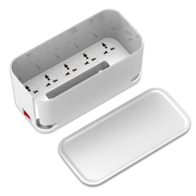 Сетевой фильтр LDNIO 5 розеток + 3 USB 3.4A SN5309 LDNIO+Органайзер для проводов, Белый