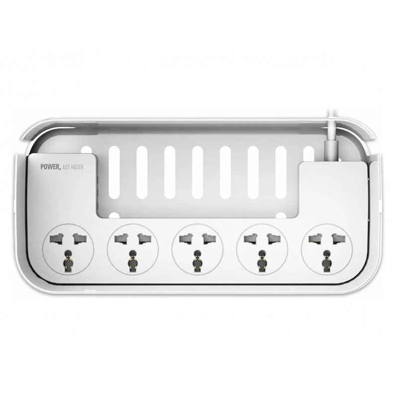 Сетевой фильтр LDNIO 5 розеток + 3 USB 3.4A SN5309 LDNIO+Органайзер для проводов, Белый