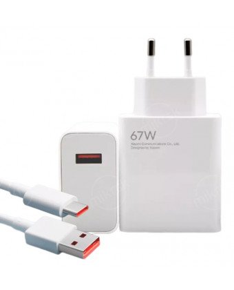 Зарядное устройство с проводом Mi 67W USB (MDY-12-ES) Белый