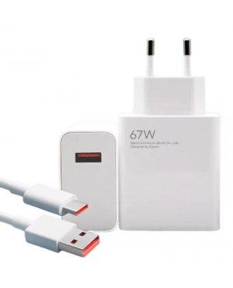 Зарядное устройство с проводом Mi 67W USB (MDY-12-ES) Белый