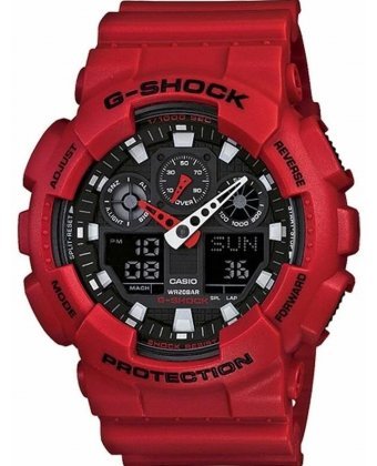 Часы Casio GA-100B-4ADR, Красный Часы Casio GA-100B-4ADR, Красный