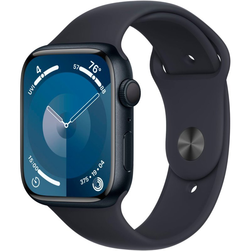 Часы Apple Watch Series 9 45mm Midnight Al Midnight SB M/L (MR9A3QA/A)