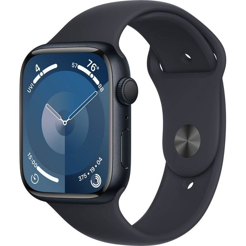 Часы Apple Watch Series 9 GPS, 45mm, Midnight Al, M/L