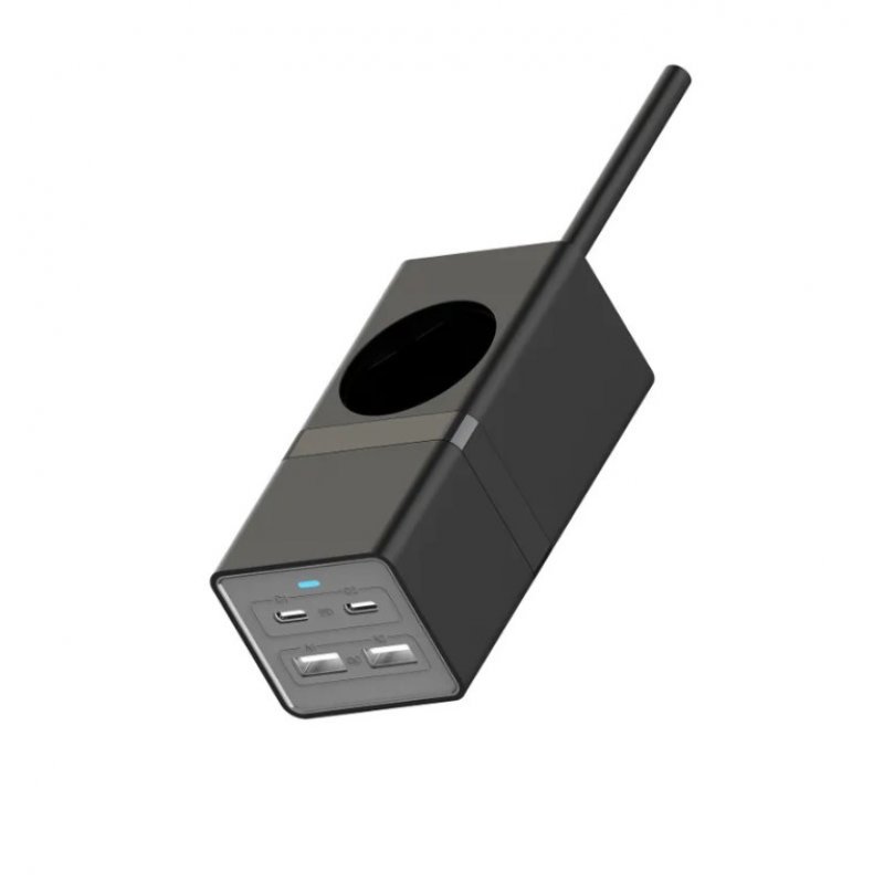 Сетевой фильтр с быстрой зарядкой Spetime GaN 3 Pro 65Вт (TDS12), Черный