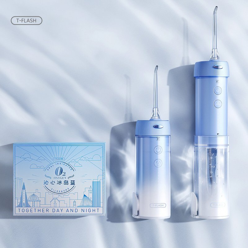 Беспроводной ирригатор T-FLASH Oral Irrigator O2, Синий