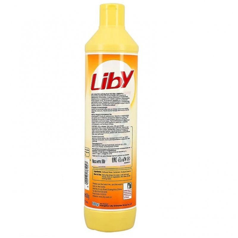Средство для мытья посуды Liby 500ml, Имбирь