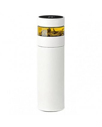 Термос заварочный Quange Full Grid Smart Tea Mug (digital display) 400ml (H8133), Белый Термос заварочный Quange Full Grid Smart Tea Mug (digital display) 400ml (H8133), Белый