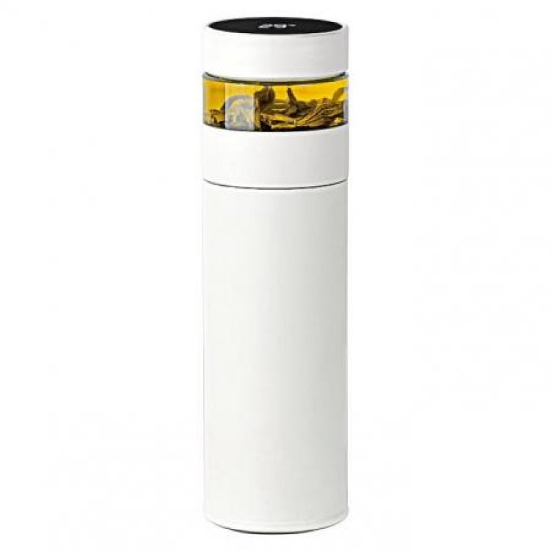 Термос заварочный Quange Full Grid Smart Tea Mug (digital display) 400ml (H8133), Белый