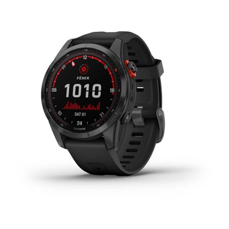 Смарт-Часы Garmin Fenix 7S Solar (Slate Gray with Black Band) (010-02539-13)