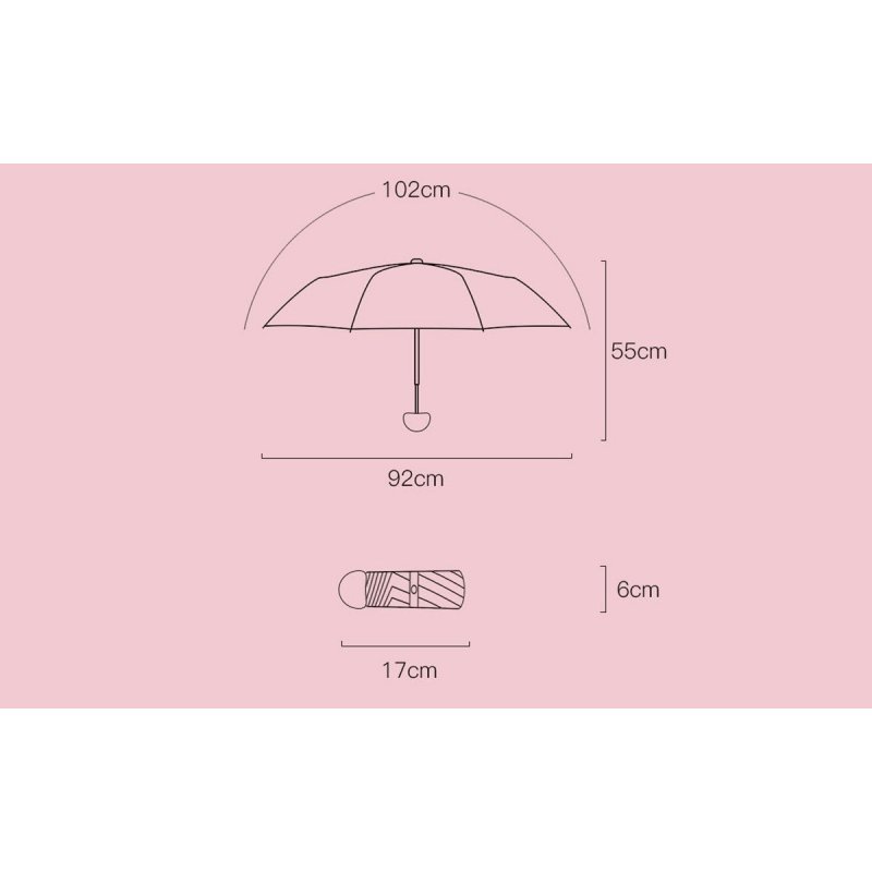 Зонт Zuodu Fashion Umbrella Розовый