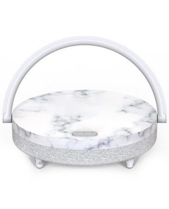 Колонка с функцией беспроводной зарядки EZVALO Wireless Charger Music Lamp ( LYYD01) Мрамор