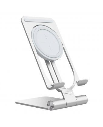Держатель для телефона+Зарядка Nillkin PowerHold Mini Wireless Charging Stand (NKT01) Серебро