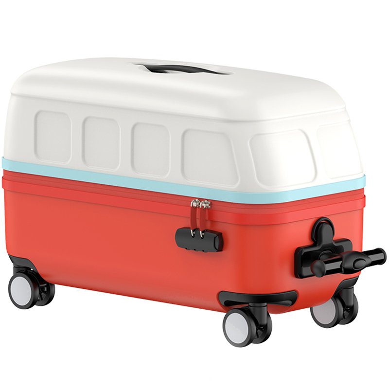 Чемодан детский Rice rabbit trolley case Cherry powder (17  Juvenile Small Bus ride Trolley Case Red