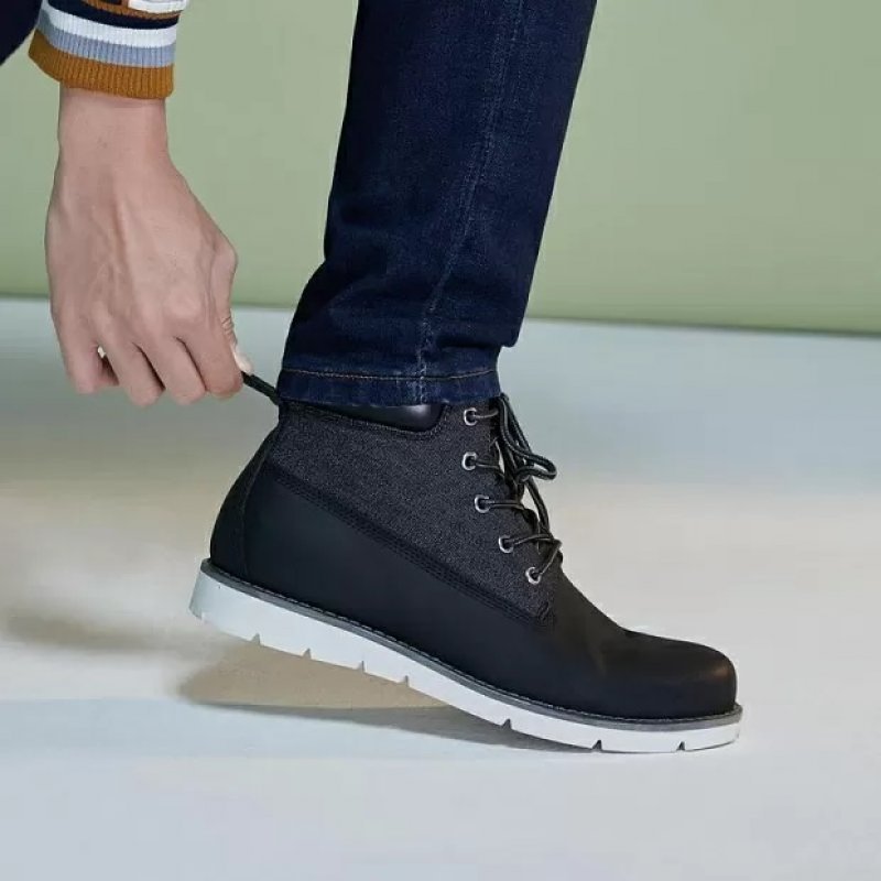 Ботинки Seven-faced Cowhide Simple Casual Men's Boots 38р. Черный