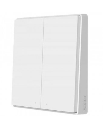 Беспроводной выключатель Aqara  ZigBee D1 двукнопочный (WXKG07LM) Белый