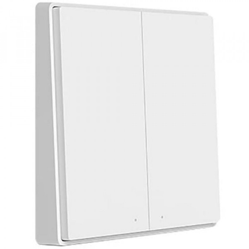 Беспроводной выключатель Aqara  ZigBee D1 двукнопочный (WXKG07LM) Белый