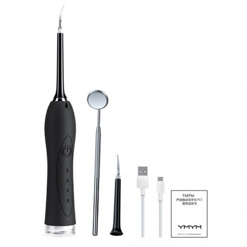 Прибор для снятия зубного камня YMYM Sonic Electric Dental Calculus Remover Черный