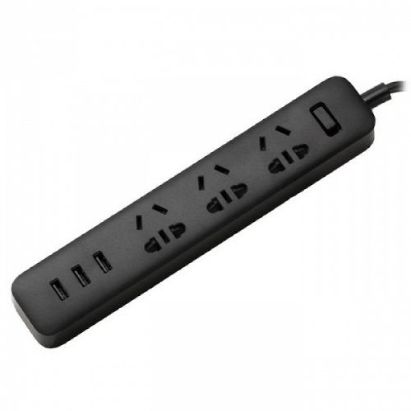 Сетевой фильтр Xiaomi Mi Power Strip (3 розетки+3 USB) XMCXB01QM (Черный)