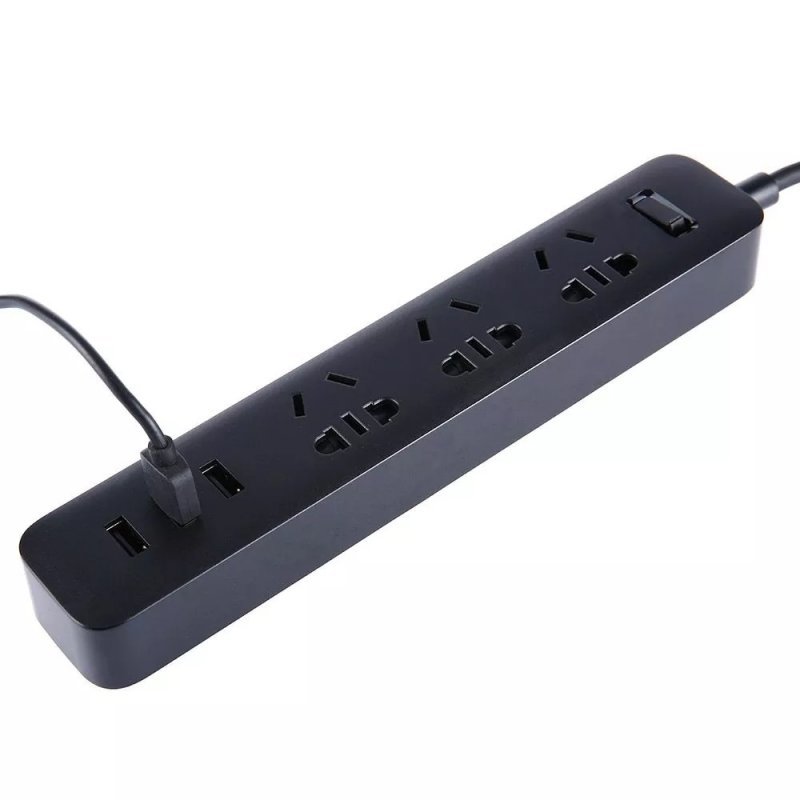 Сетевой фильтр Xiaomi Mi Power Strip (3 розетки+3 USB) XMCXB01QM (Черный)